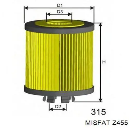 Z455 Misfat Фільтр масла