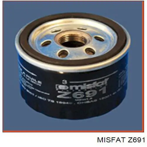 Масляний фільтр двигуна Misfat Z691 ціна, від 4.05 USD