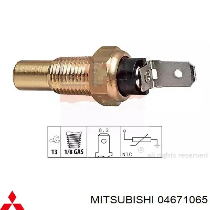 Датчик температури охолоджуючої рідини 04671065 Mitsubishi