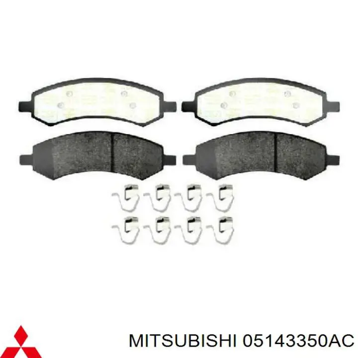 05143350AC Mitsubishi колодки гальмівні передні, дискові