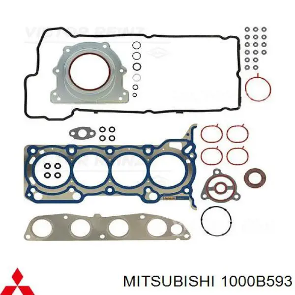 1000B593 Mitsubishi комплект прокладок двигуна, повний