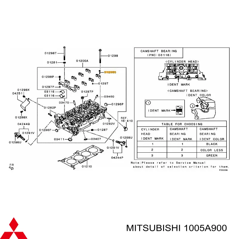1005A900 Mitsubishi Болт кріплення головки блоку циліндрів