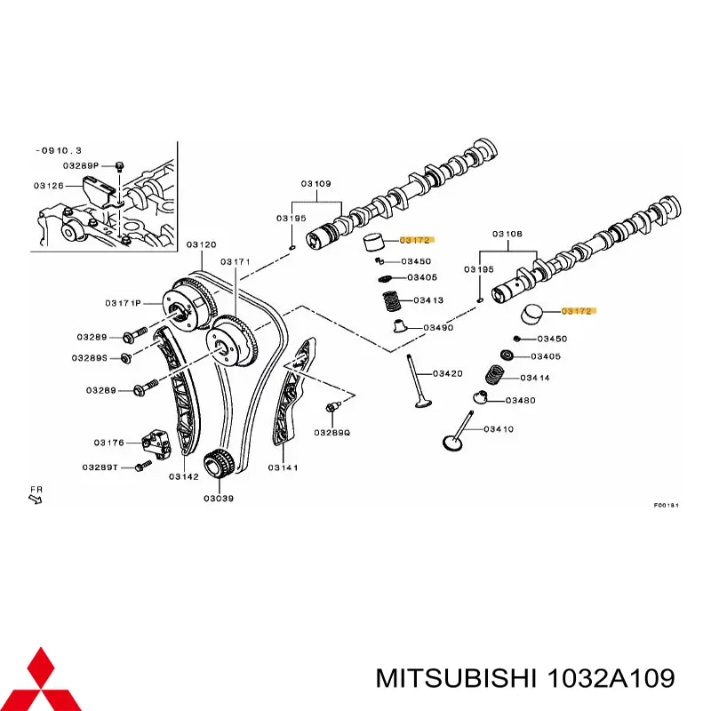 1032A109 Mitsubishi Гідрокомпенсатор