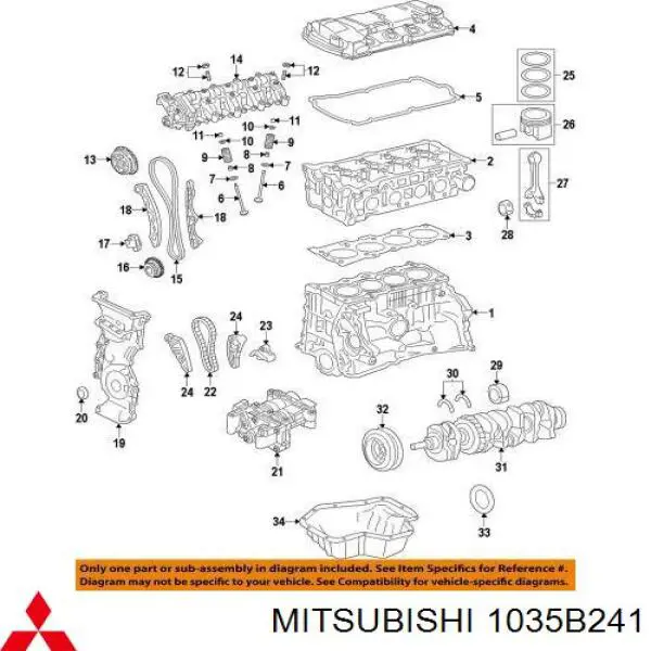  Mitsubishi 1035B241 ціна, від 187.64 USD