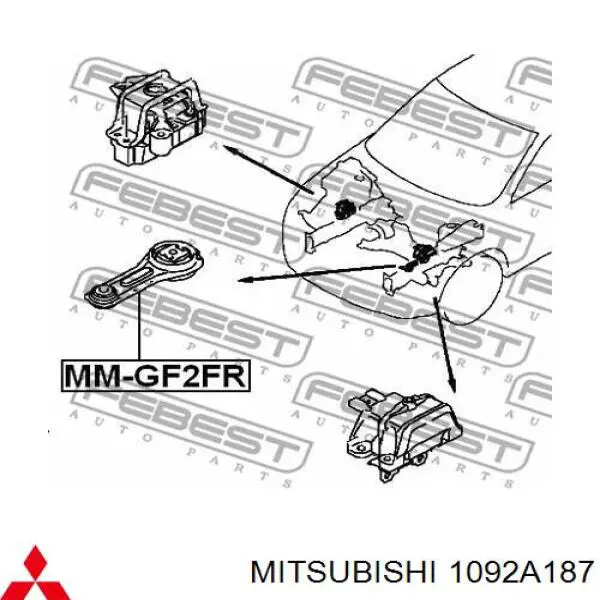 Подушка двигуна передня ST1092A187 SAT