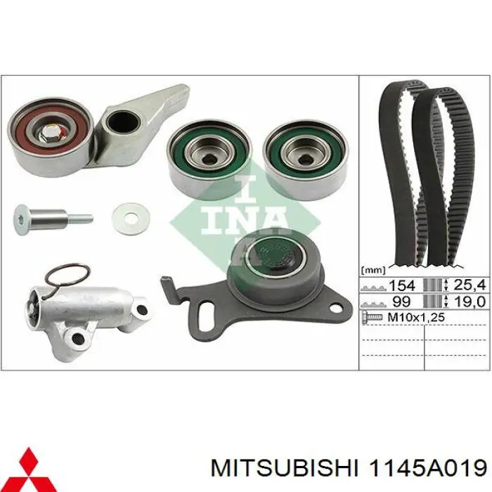Ремінь ГРМ 1145A019 Mitsubishi