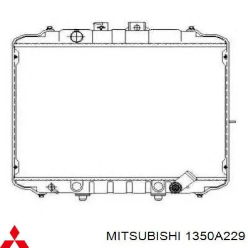 1350A229 Mitsubishi Радіатор охолодження двигуна