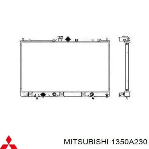 1350A230 Mitsubishi Радіатор охолодження двигуна