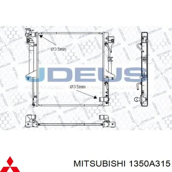 1350A315 Mitsubishi радіатор охолодження двигуна