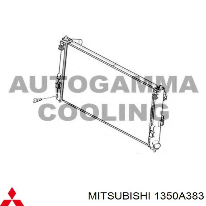 1350A383 Mitsubishi радіатор охолодження двигуна