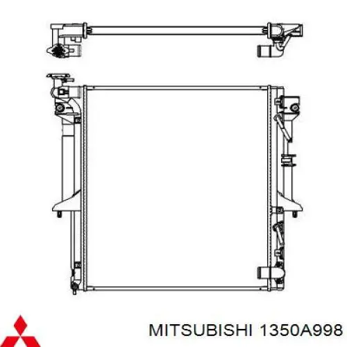 1350A998 Mitsubishi Радіатор охолодження двигуна