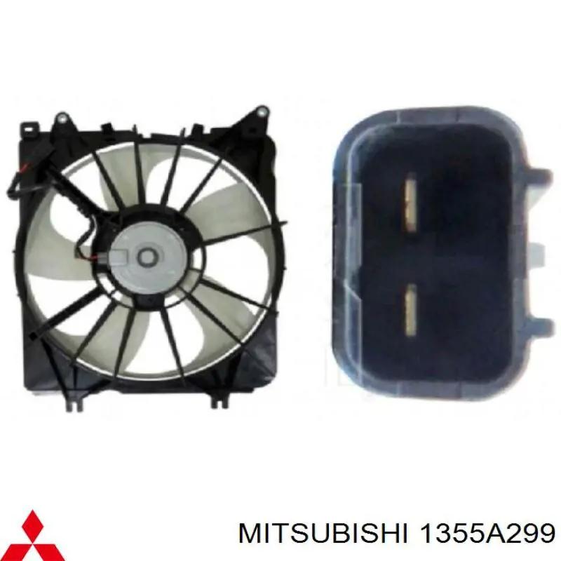 Двигун вентилятора системи охолодження, правий Mitsubishi Outlander (GF, GG) (Міцубісі Аутлендер)