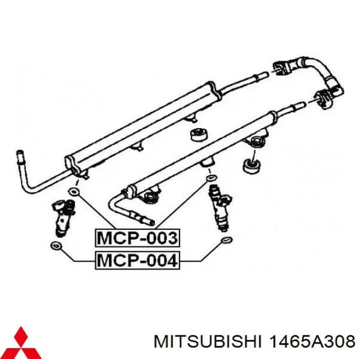 1465A308 Mitsubishi кільце форсунки інжектора, посадочне