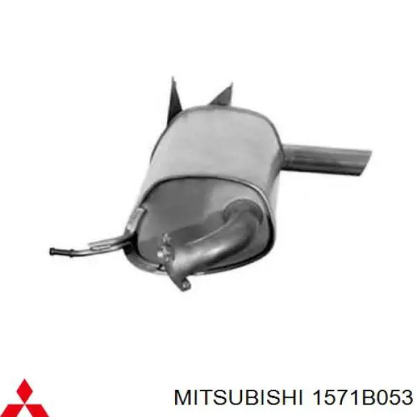 1571B053 Mitsubishi глушник, задня частина