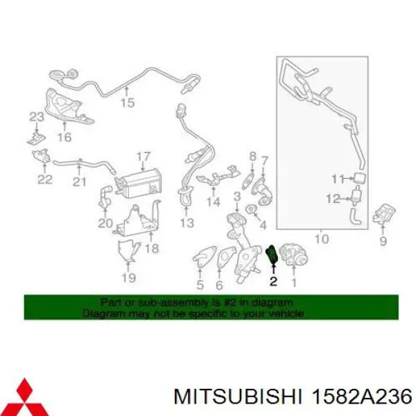  Mitsubishi 1582A236 ціна, від 2.82 USD