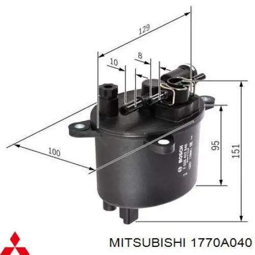 Купити 1770A040 Mitsubishi Фільтр-відстійник палива грубої очистки