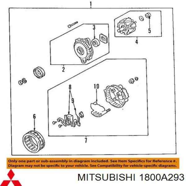 Реле зарядки генератора Mitsubishi 1800A293 ціна, від 42.73 USD