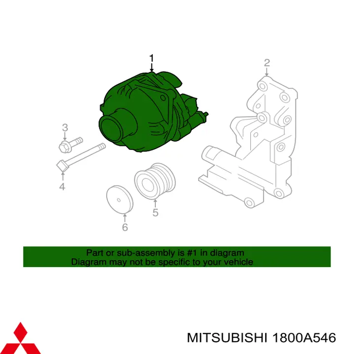 1800A546 Mitsubishi Авто генератор
