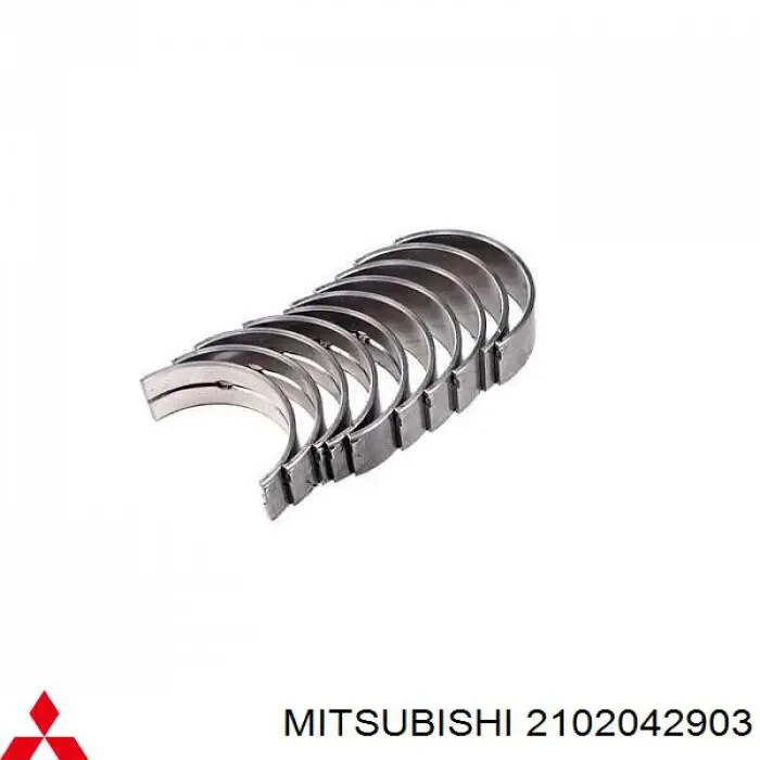 2102042903 Mitsubishi вкладиші колінвалу, корінні, комплект, 3-й ремонт (+0,75)