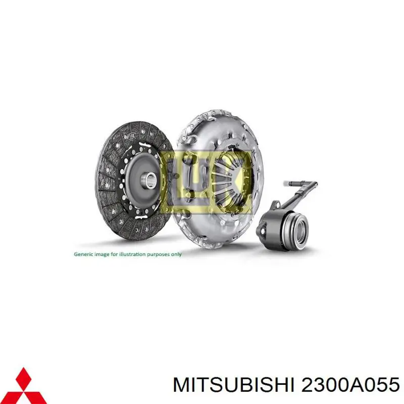 Купити 2300A055 Mitsubishi Комплект зчеплення (диск, корзина, підшипник)