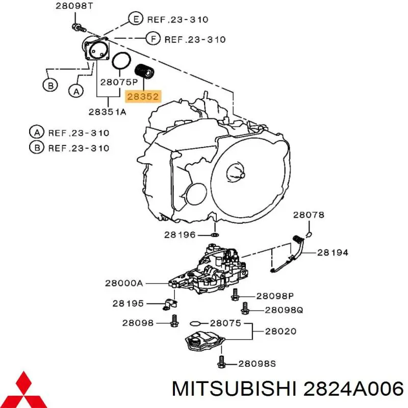 2824A006 Mitsubishi Масло в коробку автомат