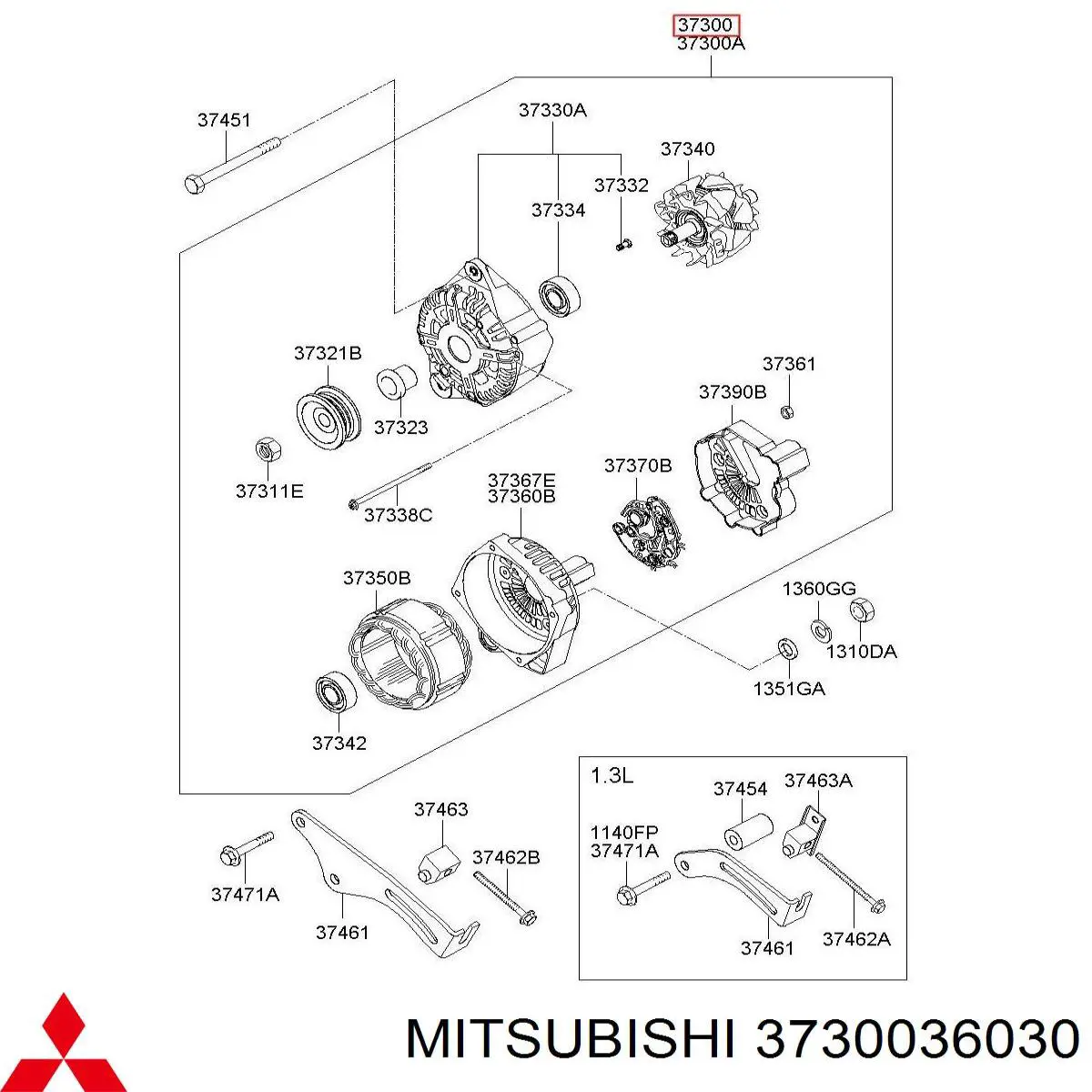Купити 3730036030 Mitsubishi Генератор