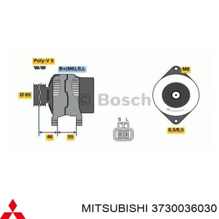 3730036030 Mitsubishi Авто генератор