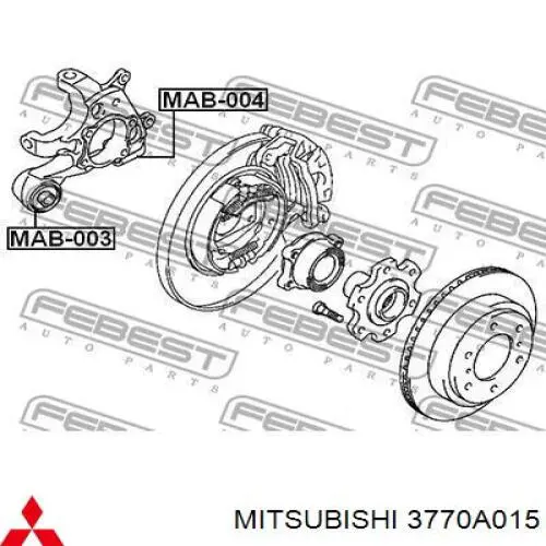 3770A015 Mitsubishi Цапфа поворотна ліва