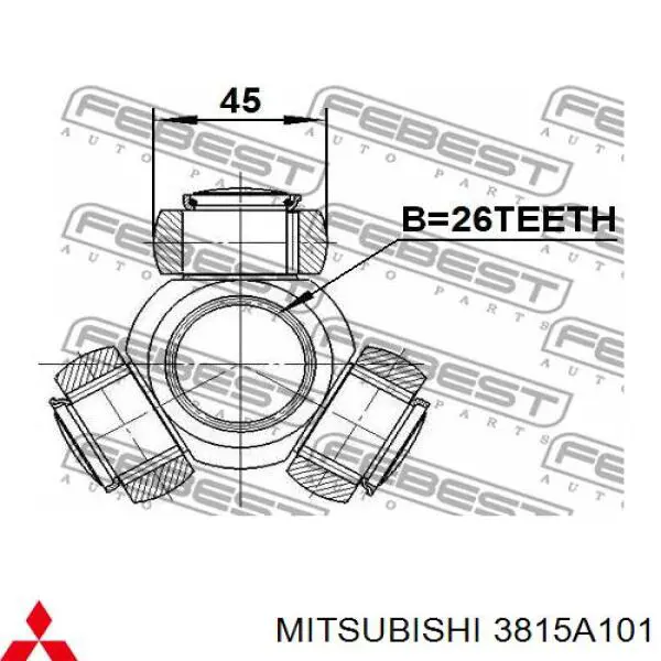 Купити 3815A101 Mitsubishi Граната внутрішня, передня, ліва