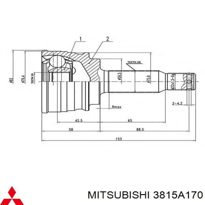 Купити T5513051 Toko cars Піввісь права