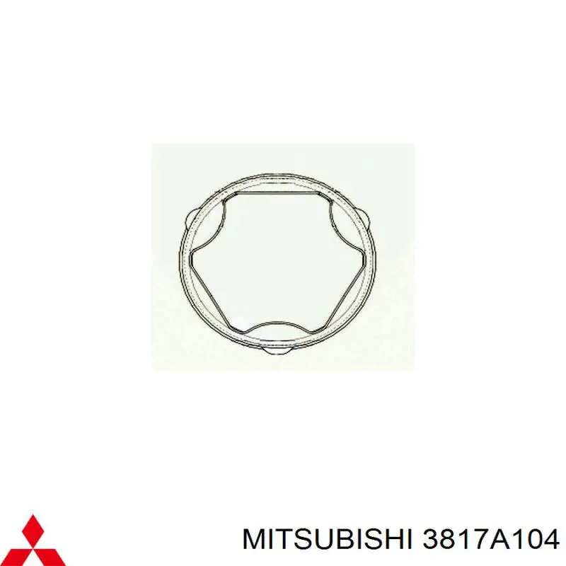 Купити 3817A104 Mitsubishi Пильник шарніра кутових швидкостей внутрішній передній