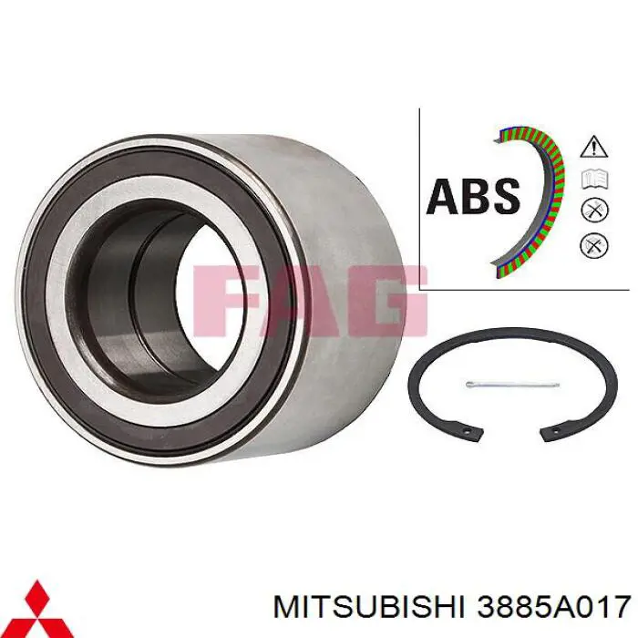 Купити 3885A017 Mitsubishi Підшипник ступиці передньої