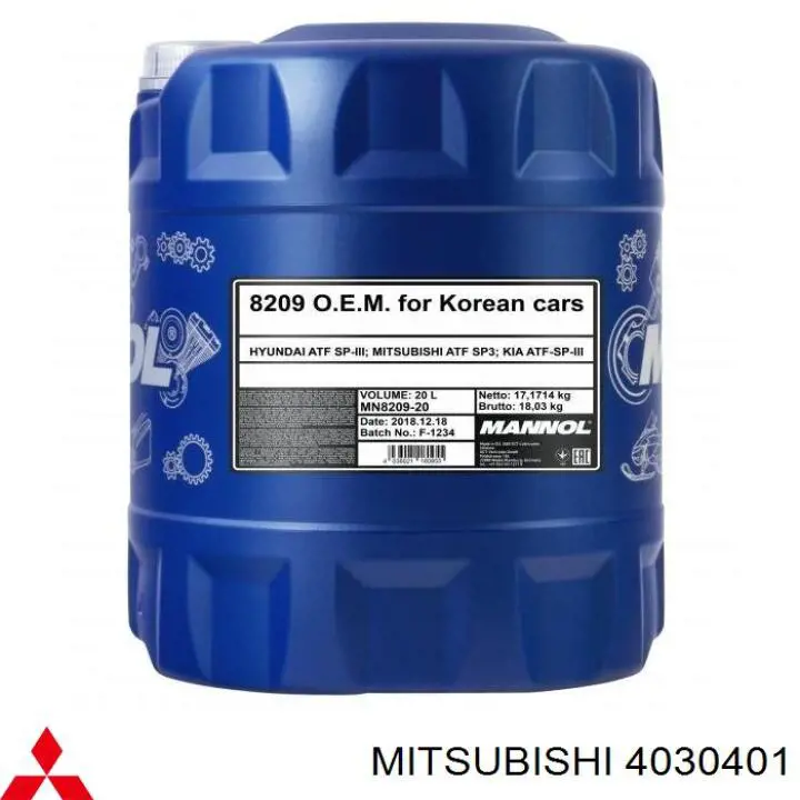 Масло трансмісії Mitsubishi 4030401 ціна, від 184.11 USD