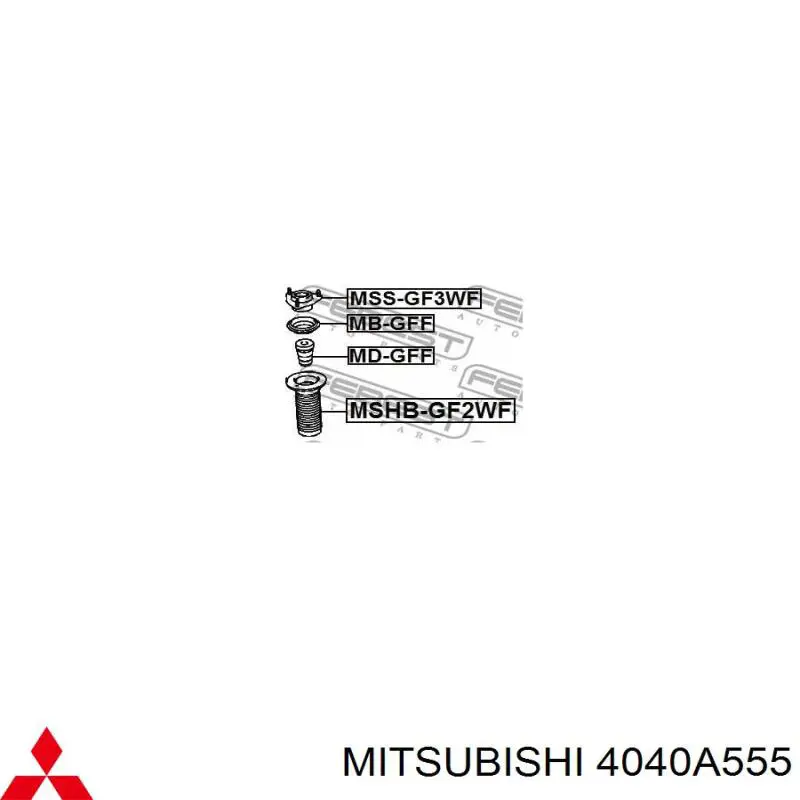 4040A555 Mitsubishi пильник амортизатора переднього