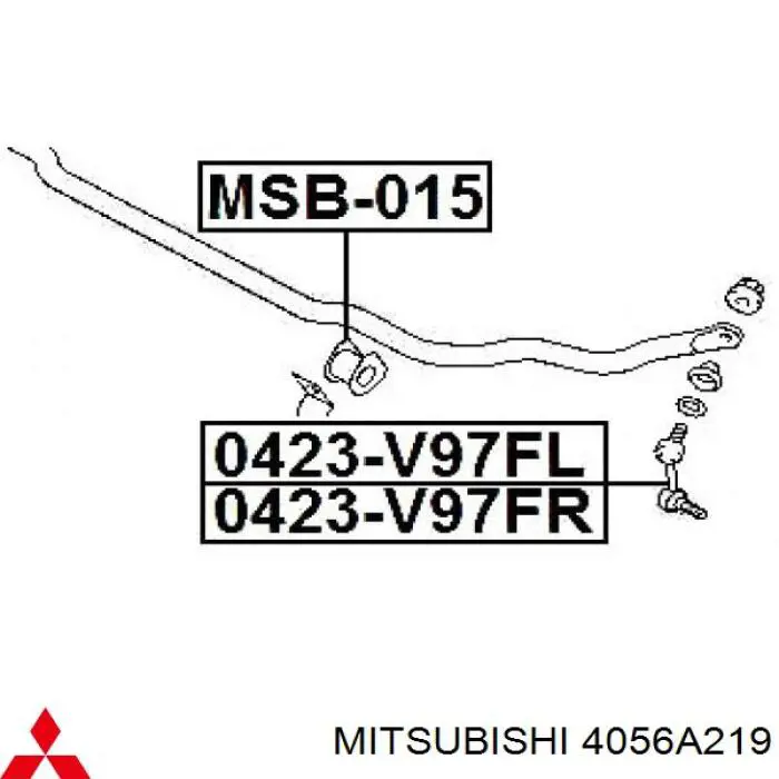 4056A219 Mitsubishi Втулка стабілізатора переднього