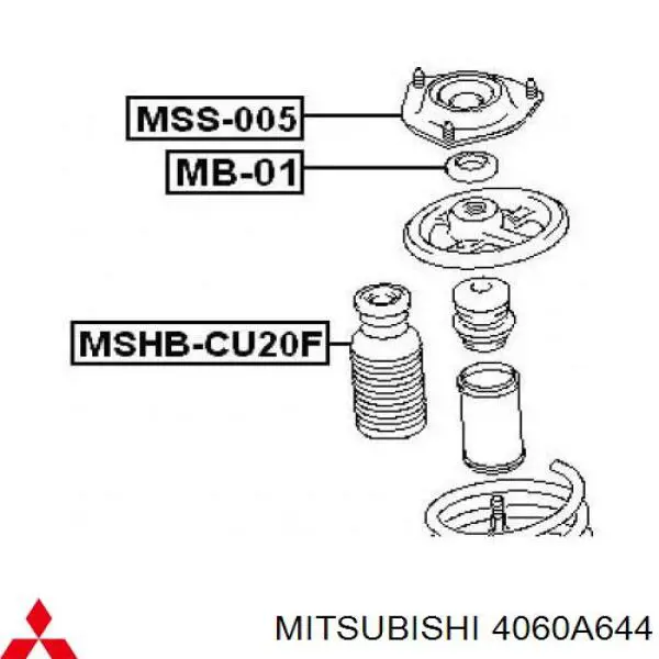 Пильник амортизатора переднього Mitsubishi 4060A644 ціна, від 14.07 USD