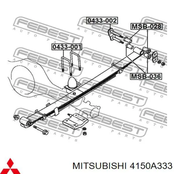 4150A333 Mitsubishi Скоба ресори