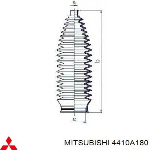 Пильник рульового механізму/рейки 4410A180 Mitsubishi