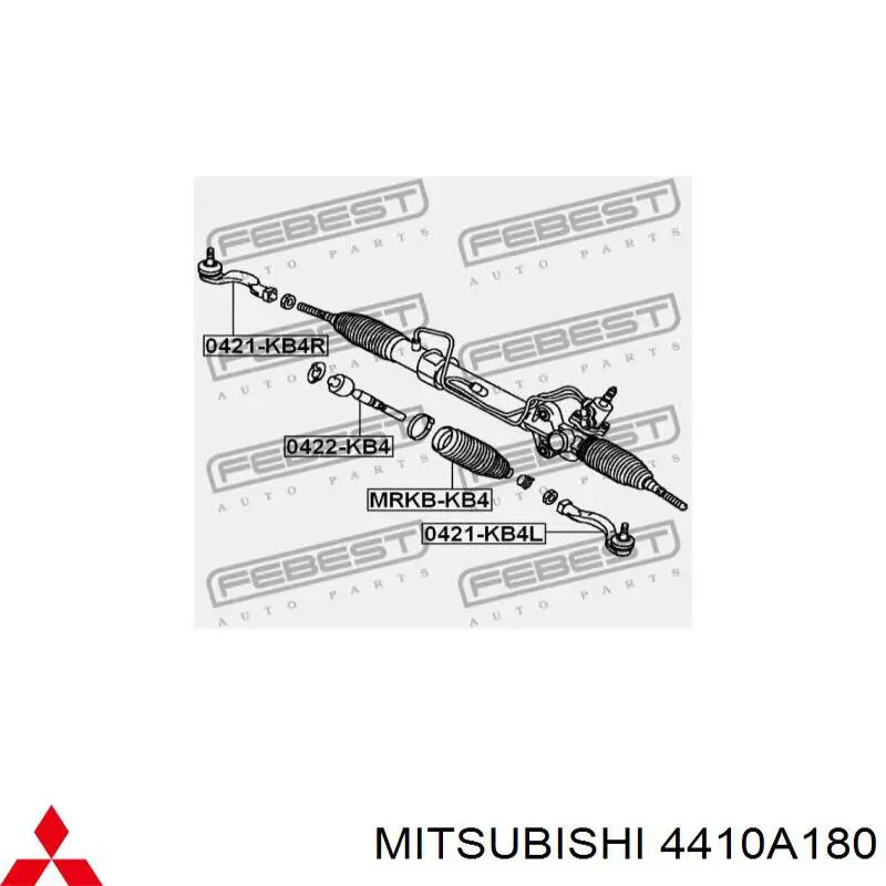 Пильник рульової рейки 4410A180 Mitsubishi