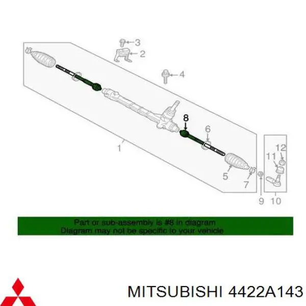 Тяга рульова Mitsubishi Eclipse CROSS (GK) (Міцубісі Екліпс)