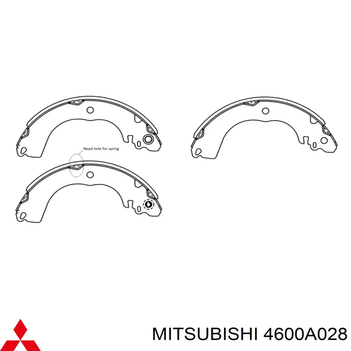 Колодки гальмові задні, барабанні 4600A028 Mitsubishi