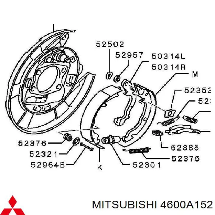4600A152 Mitsubishi захист гальмівного диска заднього, правого