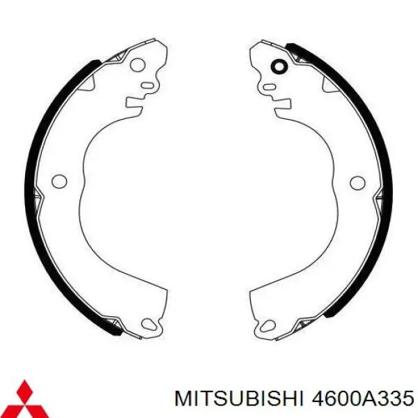 Колодки гальмові задні, барабанні Mitsubishi 4600A335 ціна, від 21.73 USD