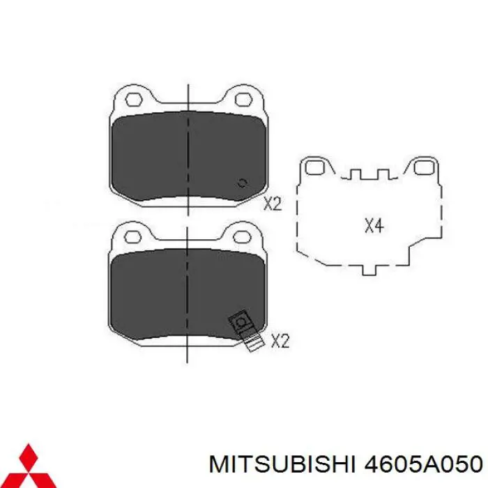 Задні гальмівні колодки Mitsubishi 4605A050 ціна, від 20.26 USD