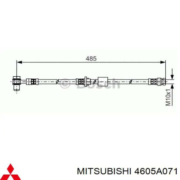 Купити 4605A071 Mitsubishi Гальмівні шланги передні