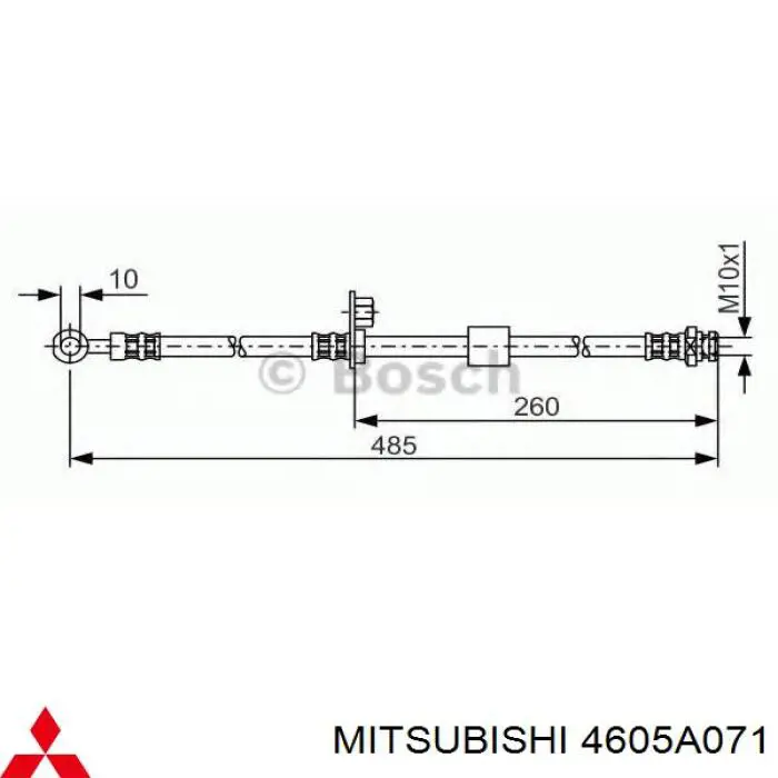 4605A071 Mitsubishi шланг гальмівний передній