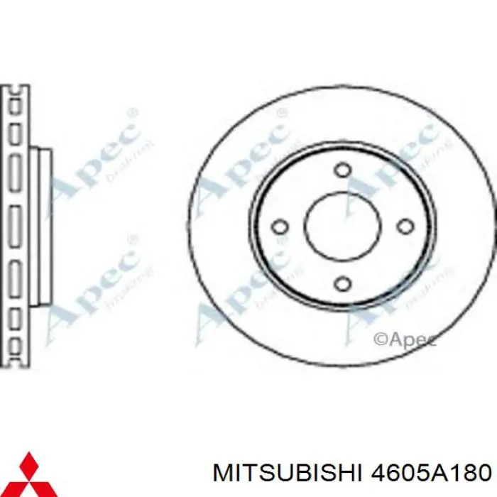 4605A180 Mitsubishi диск гальмівний передній