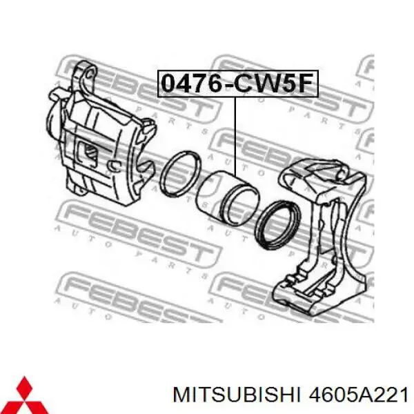 Поршень тормозного суппорта переднего  MITSUBISHI 4605A221