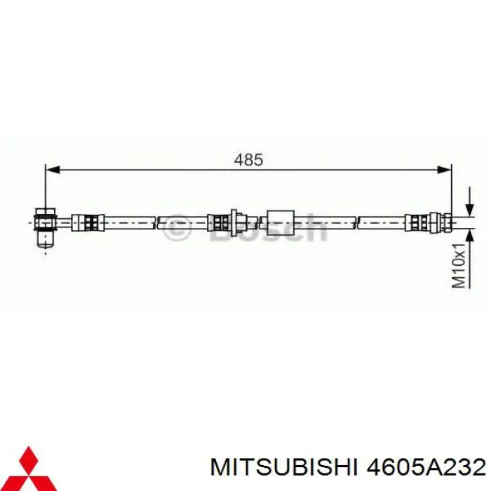 Купити 4605A232 Mitsubishi Гальмівні шланги передні