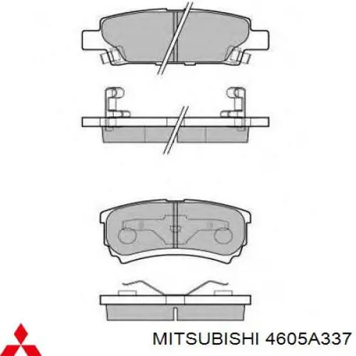 Купити 4605A337 Mitsubishi Задні колодки